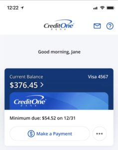 Credit One Bank Zelle